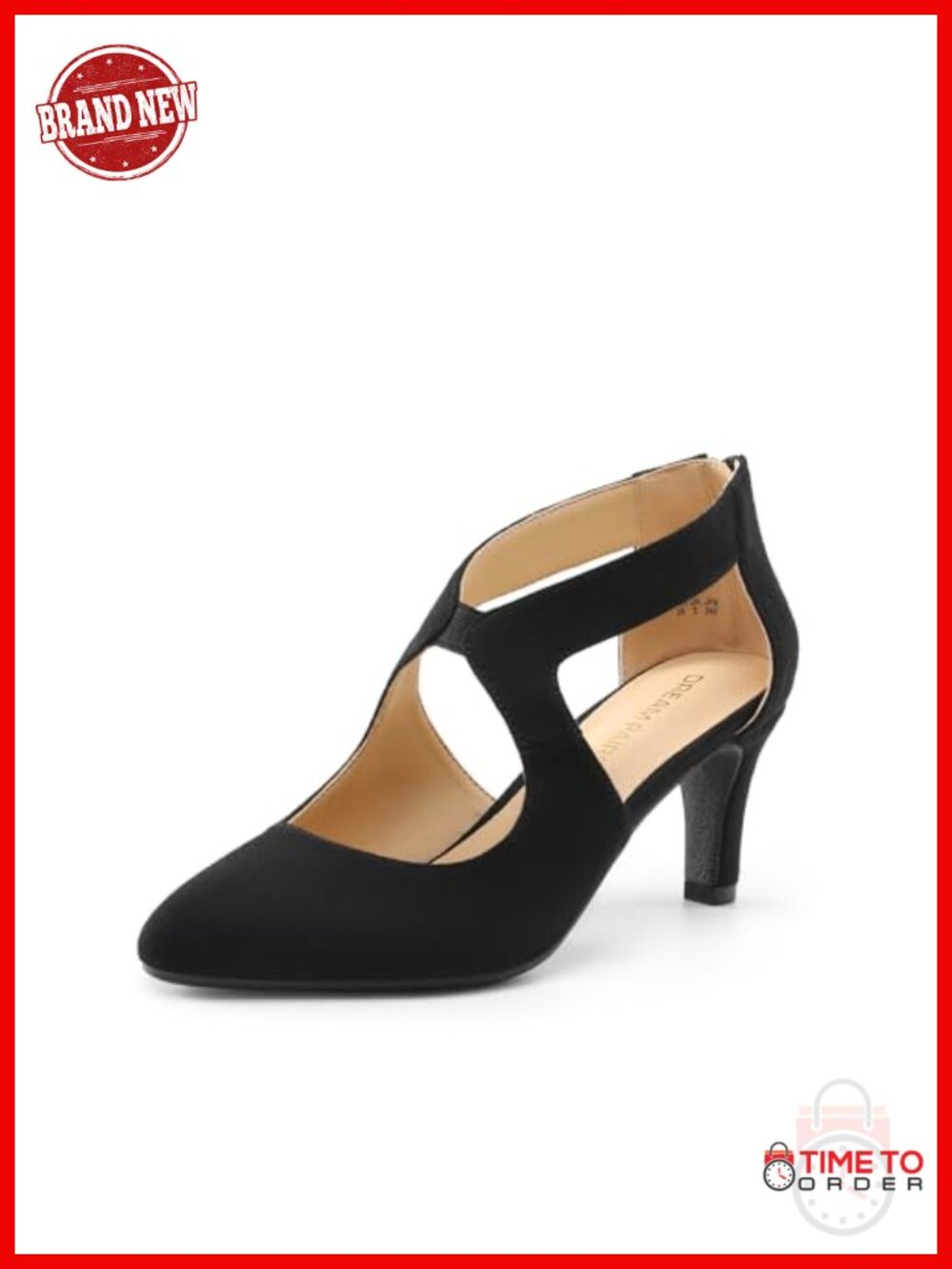 Women's Pointed Toe Kitten Heel Pumps Faux Suede Office Party Dress Shoes